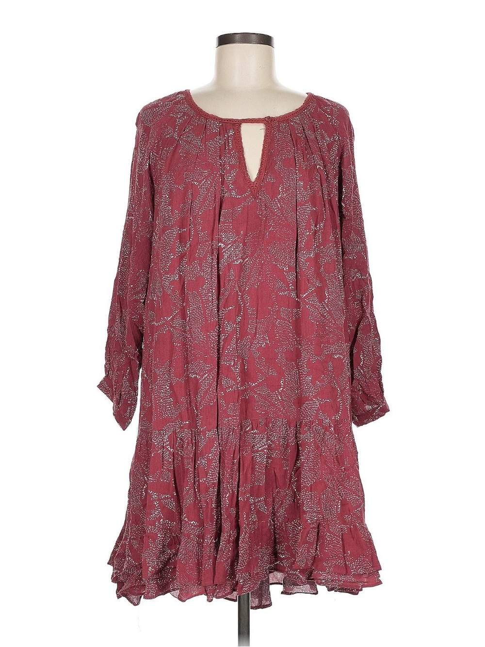 Gentle Fawn Rose-Mauve Floral Mini Dress